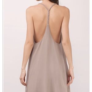 Tobi Braided Grey Shift Dress